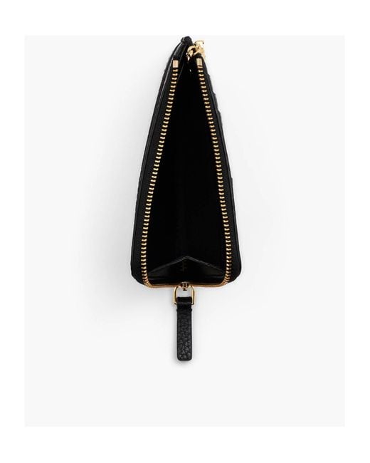 Marc Jacobs Black The Leather Top Zip Wallet