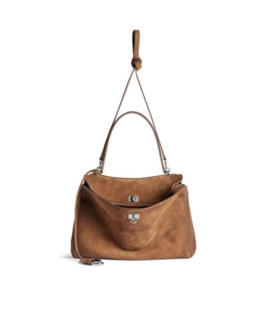 Balenciaga Brown Rodeo Medium Shoulder Bag