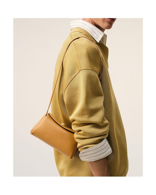 AMI White Mini Carrousel Clutch Bag for men
