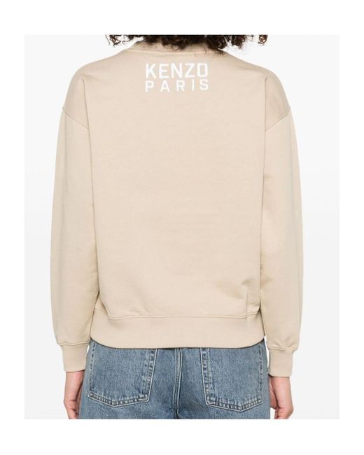 KENZO White Happy Tiger Embroidered Sweatshirt
