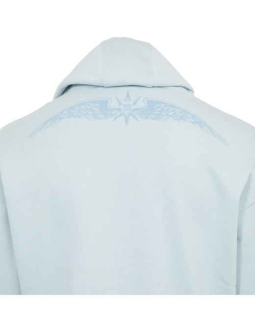 Givenchy Blue Kangaroo Pocket Drawstring Hoodie for men