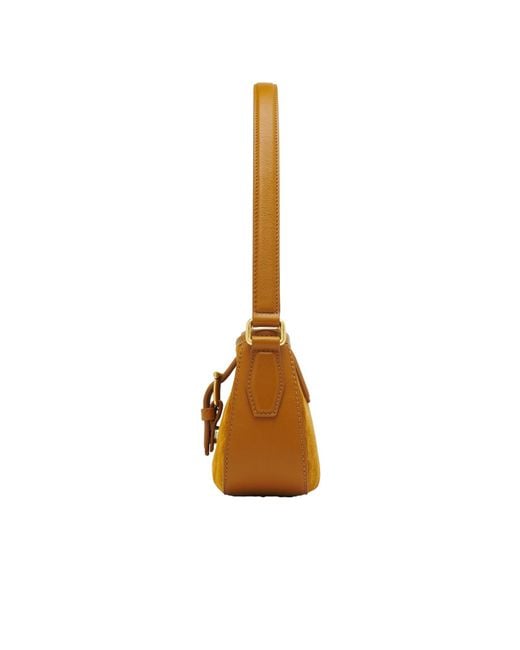 McQueen Brown T-Bar Mini Shoulder Bag