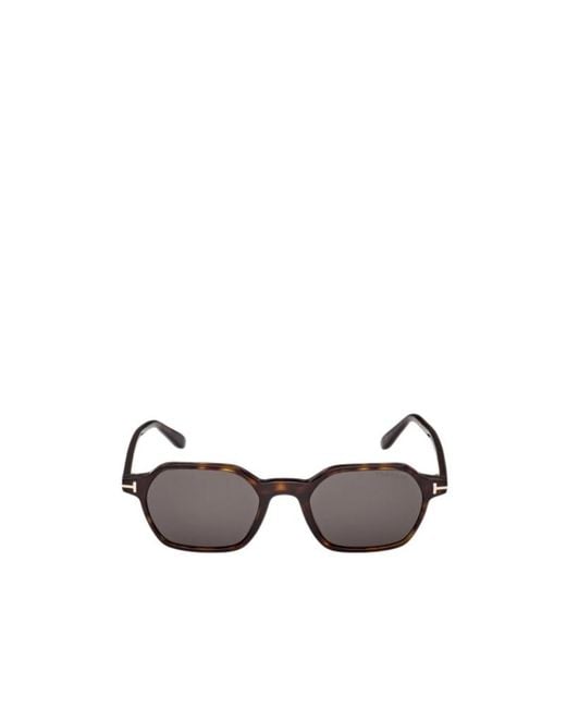 Tom Ford White Eyewear Geometric Frame Sunglasses for men