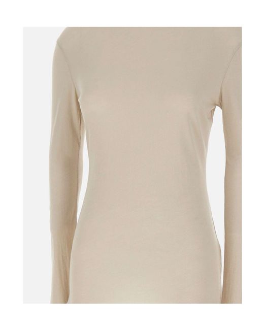 Entire studios Natural Sheer Long Sleeve Knitted Top