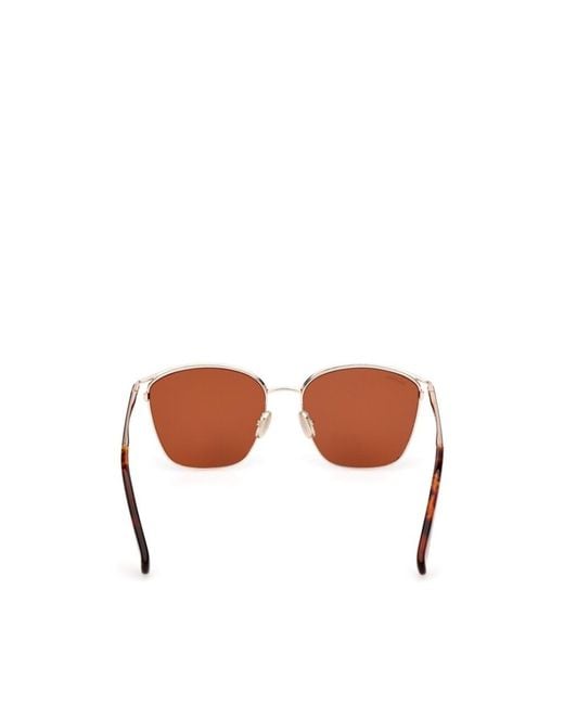 Max Mara Pink Square Frame Sunglasses