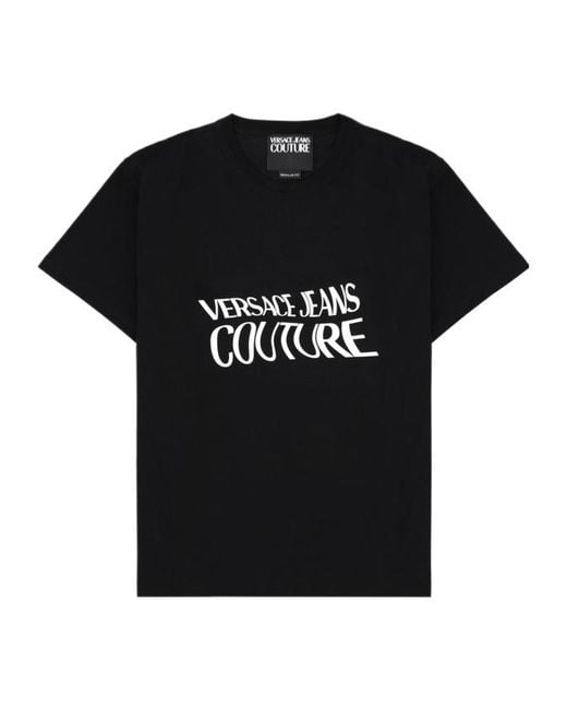 Versace Black Jeans Couture Logo Print T-Shirt for men