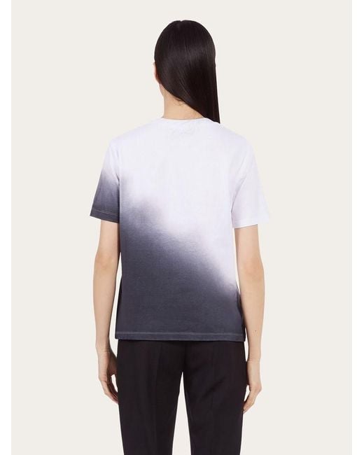 Ferragamo Blue T-Shirt With Round Neck And Short Sleeves