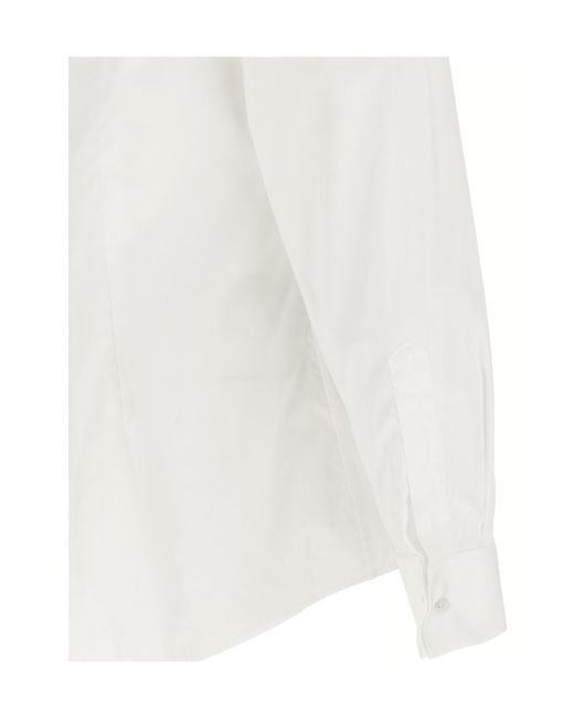 Pal Zileri White Ceremony Pleated Tuxedo Shirt for men