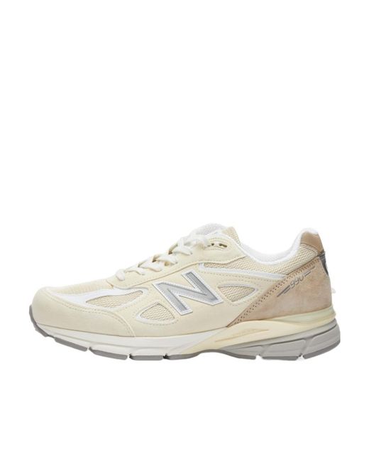 New Balance White 990V4 'Made