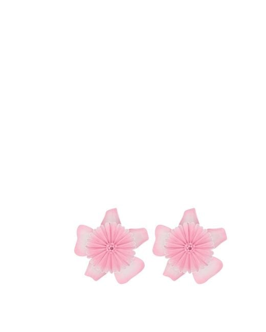 Chloé Pink Minimalist Flower Earrings