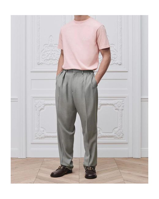 Dior Pink T-Shirt With Embroidery, Relaxed Fit for men