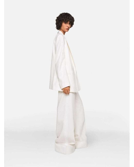 Stella McCartney White High-Rise Tuxedo Trousers for men