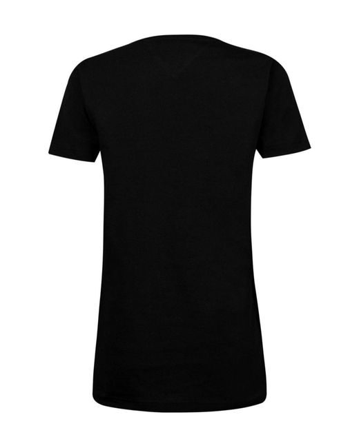 Tommy Hilfiger Black Logo Short Sleeve T-Shirt for men