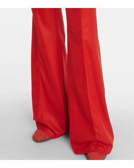 Gabriela Hearst Red Casual Trousers With Belt Loops