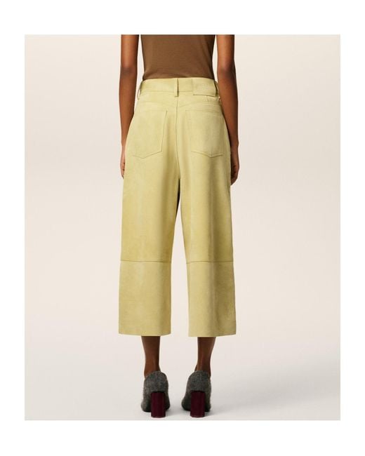 AMI Yellow Bermuda Shorts With Belt Loops