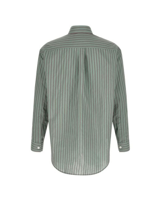 NAMACHEKO Green Striped Shirt for men