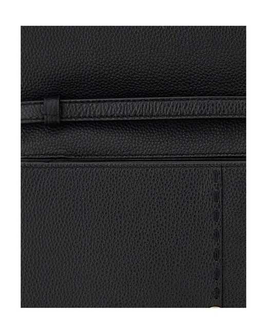 Tory Burch Black Logo Plaque Shoulder Bag
