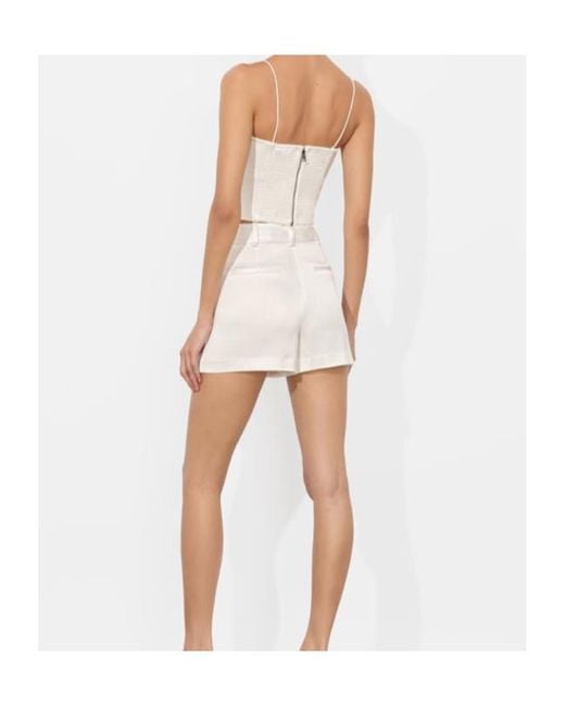 Alice + Olivia White Belt Loop Shorts