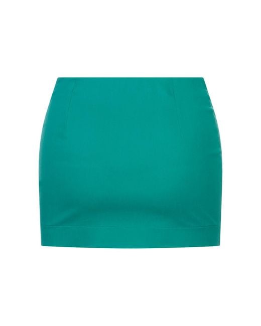 Gianluca Capannolo Green Zip-Fastening Mini Skirt