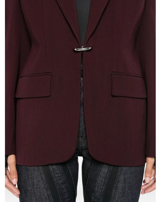 Mugler Black Single-Breasted Wool Jacket