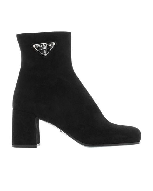 Prada Black Logo Boots