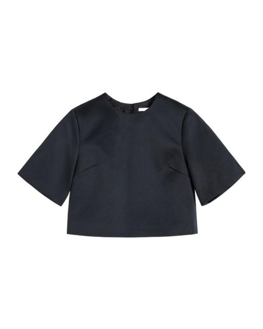 By Malene Birger Blue Short-Sleeve Top