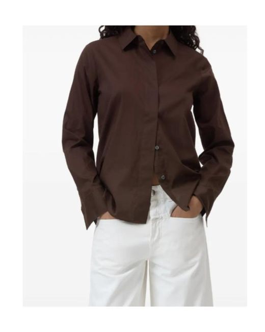 Closed Brown Buttoned Classic Shirt
