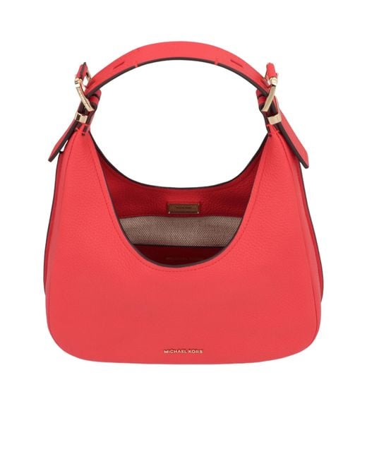 Michael Kors Red Michael Nolita Small Hobo Shoulder Bag