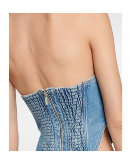 Magda Butrym Blue Denim Bustier