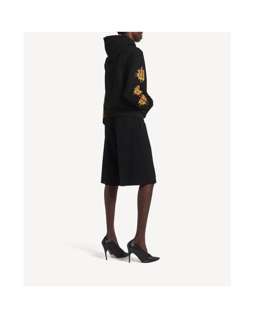 Balenciaga Black Graphic Medium Fit Hoodie