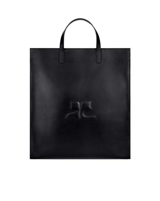 Courreges Black Ac Tote Bag for men