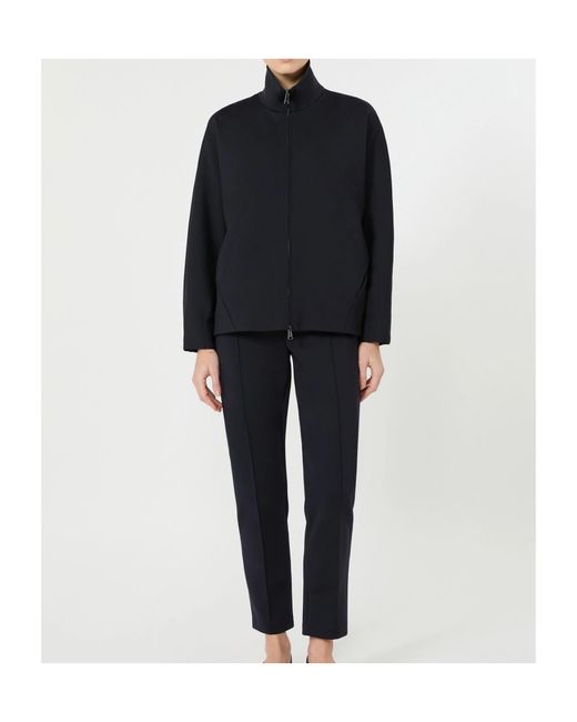 Max Mara Blue Zip-Up Sweatshirt