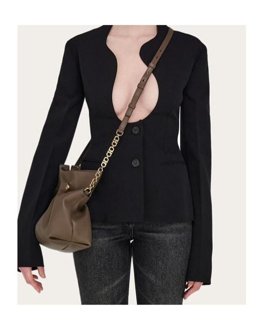 Ferragamo Brown Ferragamo Soft-Bag (M)