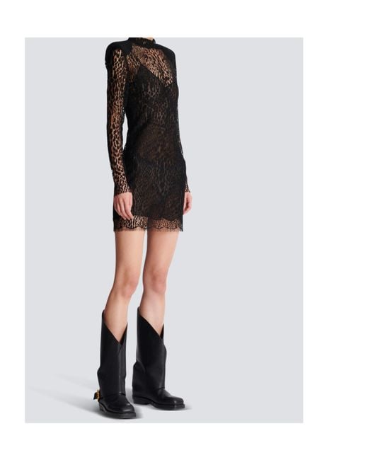 can pear shaped body wear bodycon dress Two-Tone Cableknit Dress by Balmain main image 1
