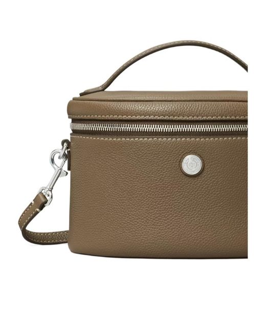 Tory Burch Metallic Pebble Top-Handle Vanity Case