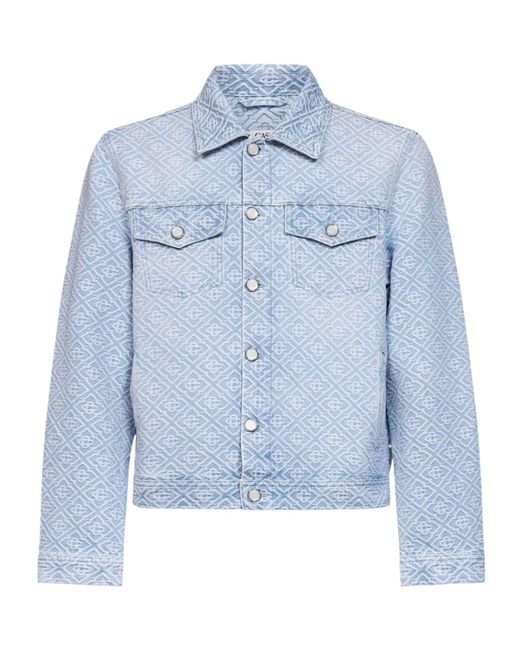 Casablanca Blue Monogram Denim Jacket for men