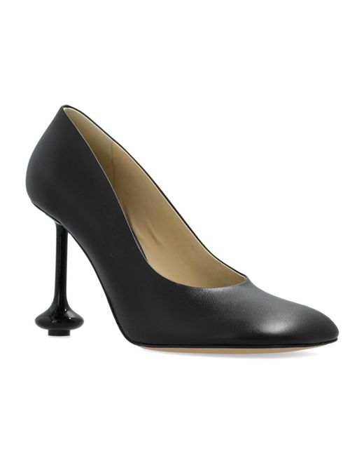Loewe Black Toy High-Heel Round-Toe Pumps