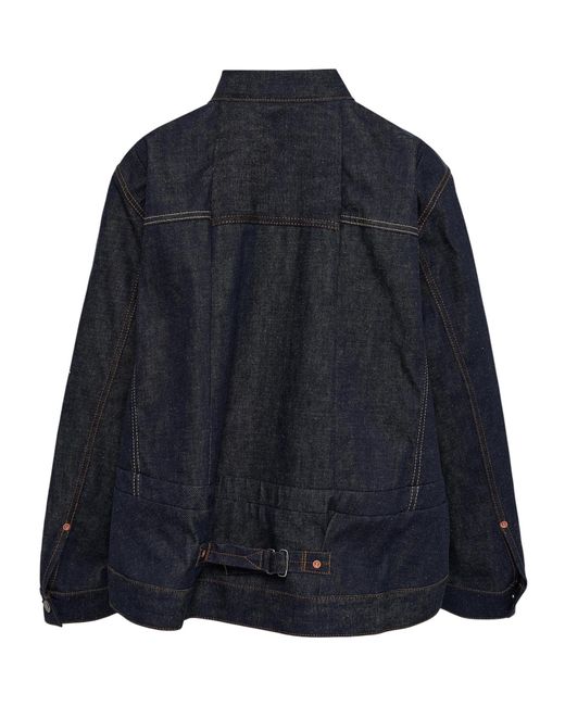 Sacai Blue Pocketed Cotton Jacket