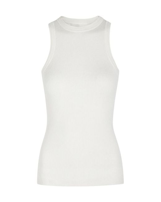 Lisa Yang White Ribbed Blended Vest