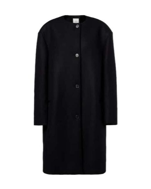 Calvin Klein Black Cora Wool And Cashmere Coat