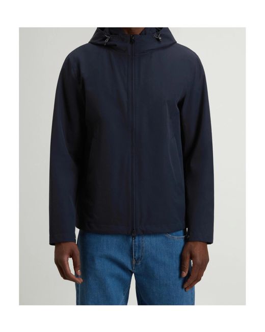 Woolrich Blue Two-Layered Pacific Jacket for men