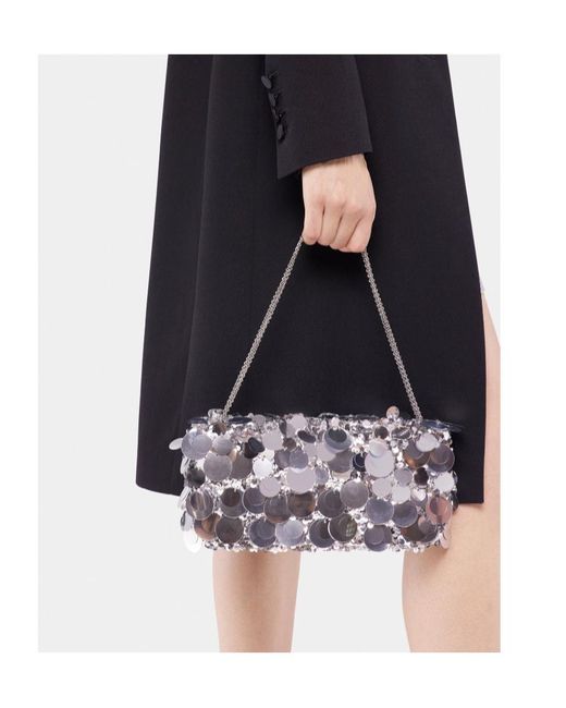 Rabanne White Rabanne Sparkle Baguette Bag