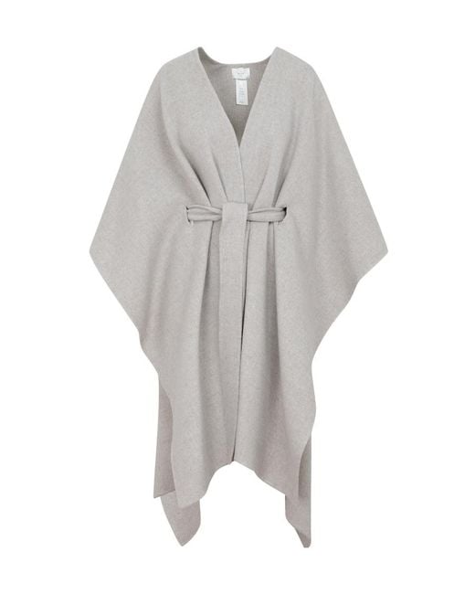 The Row Gray V-Neck Long Coat