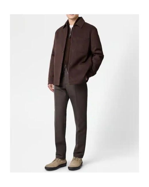 Tod's Brown Drap Shirt Jacket for men