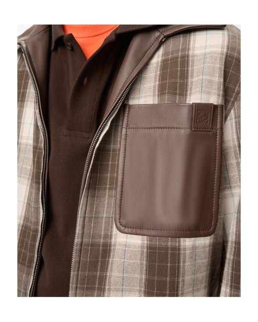 Loewe Brown Reversible Leather Jacket for men