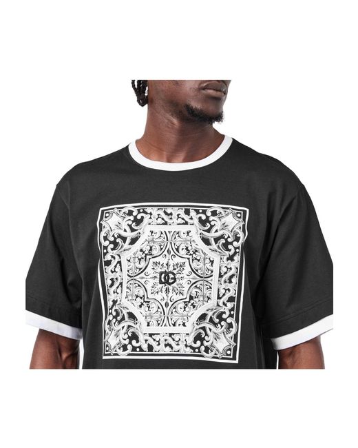 Dolce & Gabbana Black Regular Fit T-Shirt for men