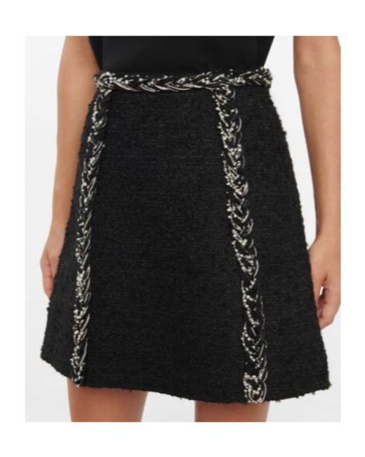 Giambattista Valli Black Tweed Miniskirt