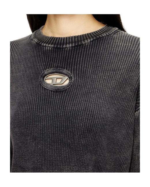 DIESEL Black M-Anchorex Logo-Detail Sweater
