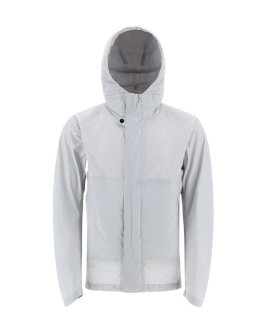 Herno Gray Minimal Technical Hooded Jacket for men
