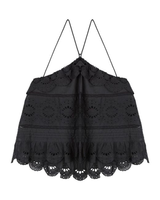 Isabel Marant Black Isabel Marant Étoile Prisha Floral Lace Top